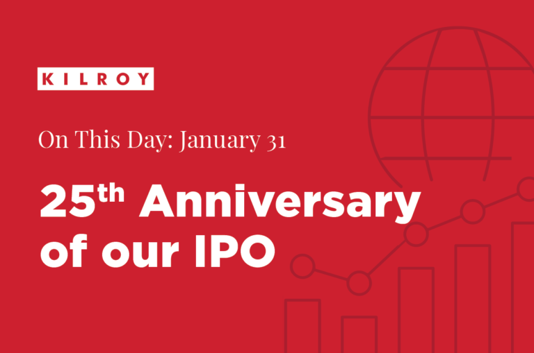 On This Day: 25th Anniversary of Kilroy's IPO